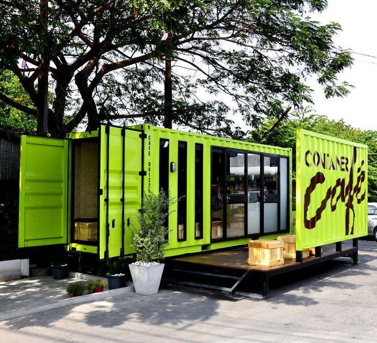 Quán cafe từ container tái chế